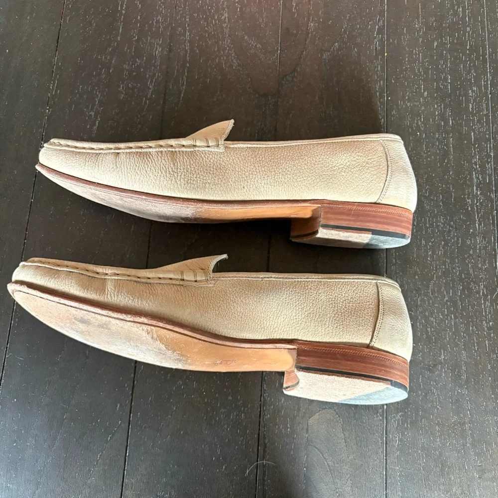 Giorgio Brutini Beige Neutral‎ Suede Leather Loafers Old Money Size 13D Classic - Picture 3 of 11